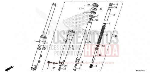 FRONT FORK (VT750C2S) VT750C2SE de 2014